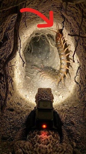 What is Hiding Down Here? 🐍 | Lizard Micro-Camera POV Exploring a Secret Maze #Shorts