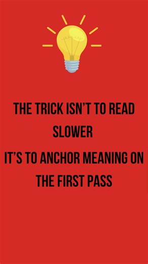 Every time you backtrack your reading your short term memory resets