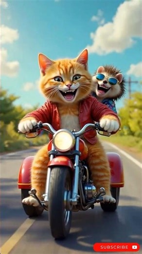 Funny Cats Riding Together Like Real Bikers 😺 #funnyanimals #dirtbike