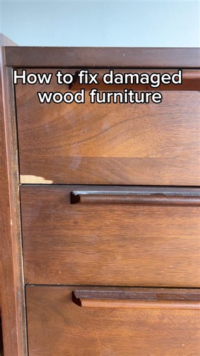 356K views · 9.8K reactions | How to fix damaged wood veneer furniture! Check the comments for a link to the products I used and a breakdown of all of the steps in detail! | Refurbishedish | Facebook