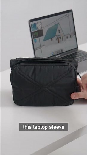 Eliminate Desk Clutter with OMNI - a laptop sleeve that folds into a compact organizer.