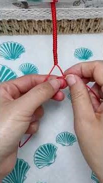 Very beautiful red string bracelet weaving tutorial