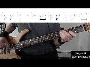 Sleepwalk by The Shadows - Bass Cover with Tabs Play-Along