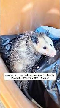 Mother opossum asked help from people