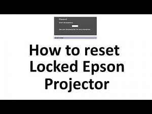 How to #reset passcode locked #Epson #Projector Educational projector