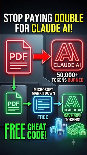 Stop Paying Double for Claude AI! Save API Tokens with Microsoft MarkItDown