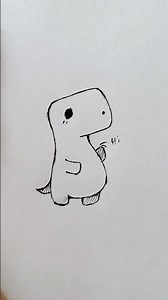 Cute Dinosaur Drawing easy 🔥✨ #drawing