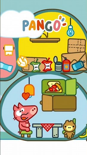 Eat, Burp, and Laugh with Pig! 😂🍰#shorts #LaughWithPig #PangoLand