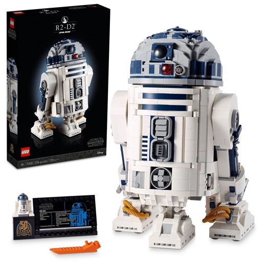 LEGO Star Wars R2-D2 Building Set - Collectible 3D Puzzle for Adults, Ages 18 - Build for Display for Room, Office, or Desk - Info Plaque Included - Gift Idea for Fans - 75308