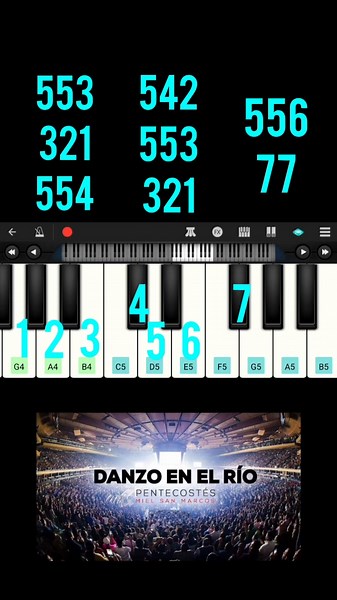Tutorial Facil Intro Danzo En El Rio MSM #piano #worship #fy #melodia