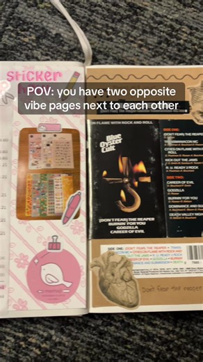 Got cute pink stickers and then… de@th #fyp #journal #stickers #scrapbooking #dontfearthereaper