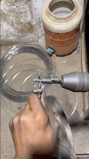 Crafting a Taper Spring from Iron Wire on Drill Machine #youtube shorts