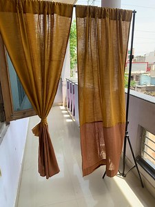 Color Block Cotton Curtain, Handmade Window Panel, Custom Size - Etsy