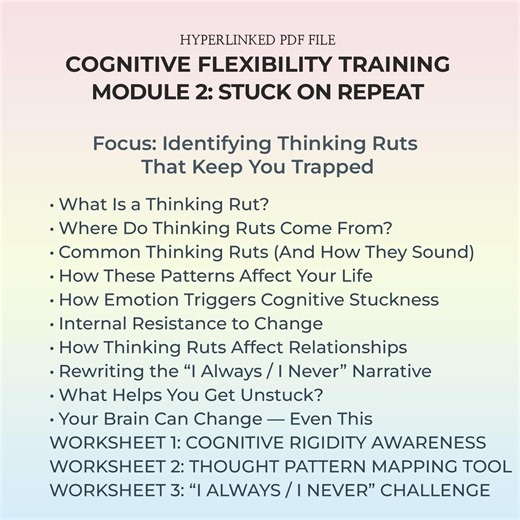 Anxiety Overthinking Thought Pattern Workbook Stuck on Repeat Therapy Printable Emotional Trigger Mapping Cognitive Shift Journal Growth - Etsy