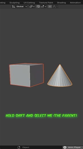 parenting objects in blender #blender