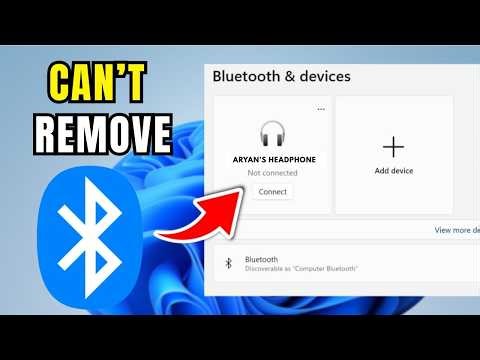How to Fix Can't Remove Bluetooth devices in Windows 11