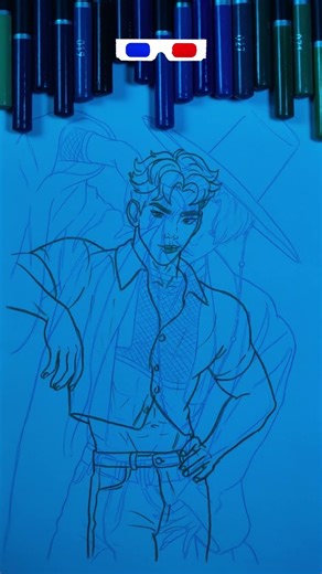 Abby Dual Form Drawing 🔥 Demon & Human Abby | 3D Glasses Reveal