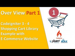 codeigniter shopping cart ajax jquery | shopping cart library | codeigniter e-commerce website ajax