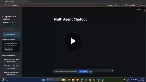 💡 Built an Advanced Agentic Multi-Tool RAG Chatbot using LangGraph, Streamlit, LangChain, FAISS, and OpenAII'm excited to share my latest project — a fully functional Agentic RAG… | Amarendra Kumar