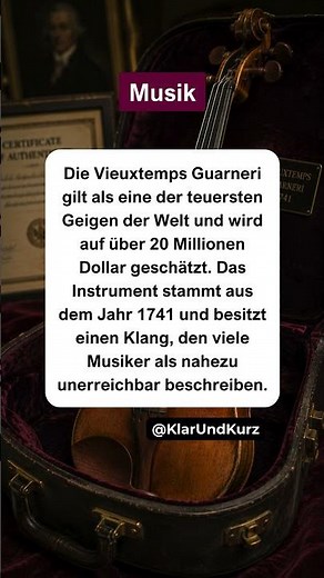 Das teuerste Instrument der Welt. #musik