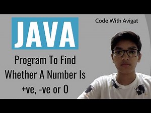 Program To Find Whether A Number Is +ve, -ve or 0 | Java Tutorial
