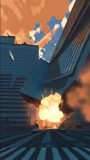 🔥 Massive City Collapse Caught on AI Camera | Unreal Disaster Simulation #shorts