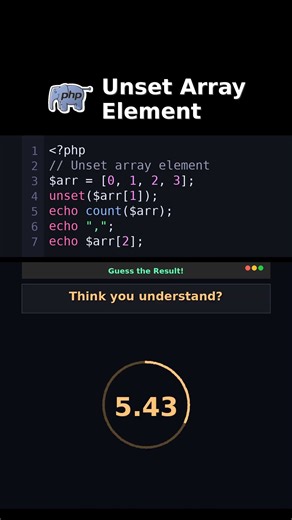 Unset Array Element #phptricks