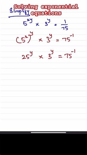 Solve the exponential equations