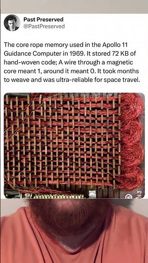 The core rope memory used in the Apollo 11 Guidance Computer in 1969.