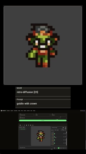 AI 32bit sprite sheet generator #pixelart #gamedev