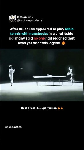 bruce lee played ping pong with nunchucks and still made a nokia ad iconic #brucelee
