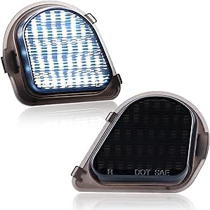 LUDARM Smoke Lens LED Side Mirror Puddle Light Compatible with Ram 1500 2010-2024 2500 3500 2010-2018 4500 5500 2011-2018 Ram 1500 Classic 2019-2024 2Pcs 6000K White Lamps