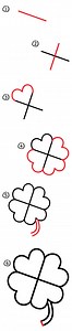 How To Draw A Four Leaf Clover - Art For Kids Hub -