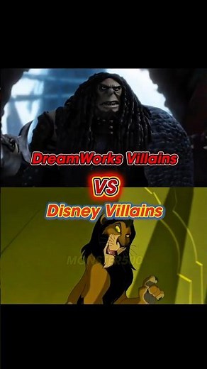 DreamWorks vs Disney Villains #cartoon #edit #dreamworks #disney