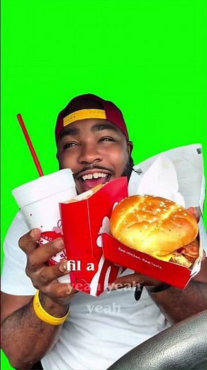 I’m a bout to eat this Chick-fil-A | Green Screen