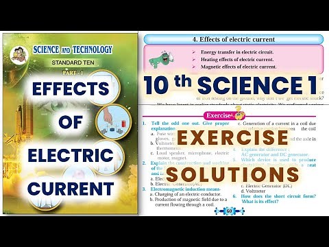 Class 10 Science 1 Chapter 4 Effects of electric current Exercise Solutions | Maharashtra Board SSC