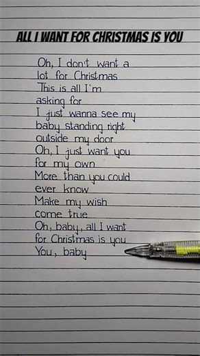 All I Want For Christmas Is You Lyrics song by Mariah Carey #alliwantforchristmasisyou #lyrics