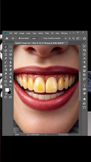 Adobe Photoshop 2026 - Easiest Way to Whiten Teeth