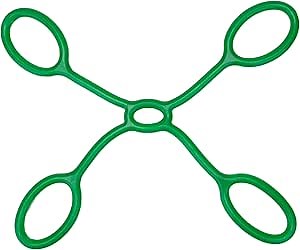 Mind Reader X Shape Chest Expander Rubber Resistance Band, Exercise Stretching Strap, Green