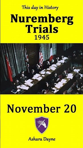 Nuremberg Trials 1945 / November 20 - This day in History