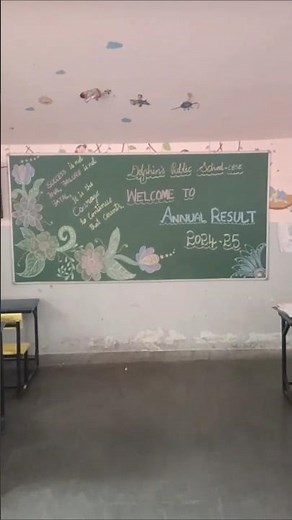 Black board decoration ideas for school | easy black board decoration by chalk #displayboard