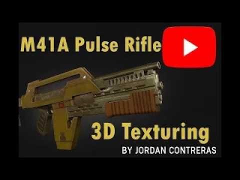 Texturing the M41A Pulse Rifle from Aliens!