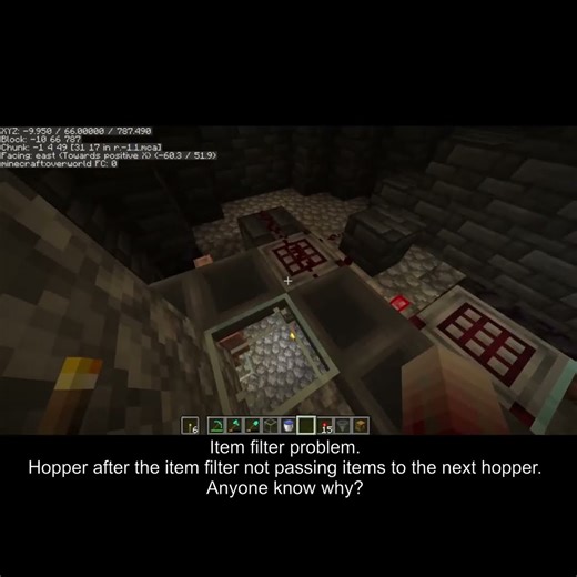 #Minecraft Item filter problem #shorts