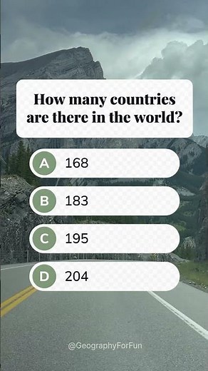 How many countries are there in the world? 🌎 #geography