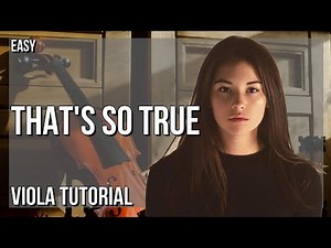 SUPER EASY: How to play That's So True by Gracie Abrams on Viola (Tutorial)