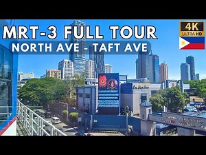 MRT LINE 3 - NORTH AVENUE To TAFT [4K Full Virtual Tour] Philippines - May 2024