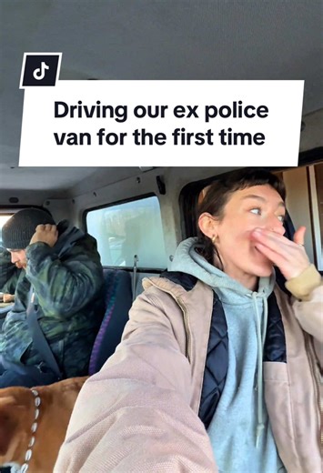 Driving our Ex Police Van for the first time 🤯 7 months and the conversion nearly finished.. we’re taking this 7.5t beast for a spin #vanlife #vanbuild