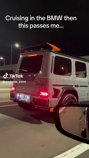 Cruising in the BMW, Mercedes Brabus 900 Rocket Passes Me