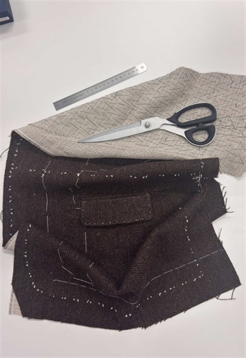 Creating a Flap Pocket with Herringbone Pattern