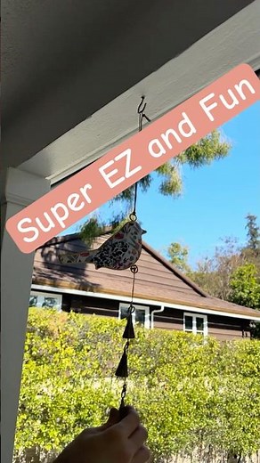 Very Easy How To Install A Hook And A Wind Chime #diy